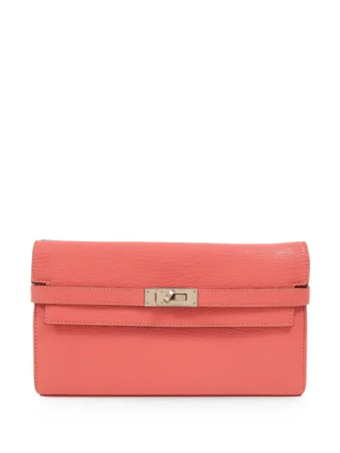 Hermès Pre-Owned Kelly Long leather wallet Red XU5PHW