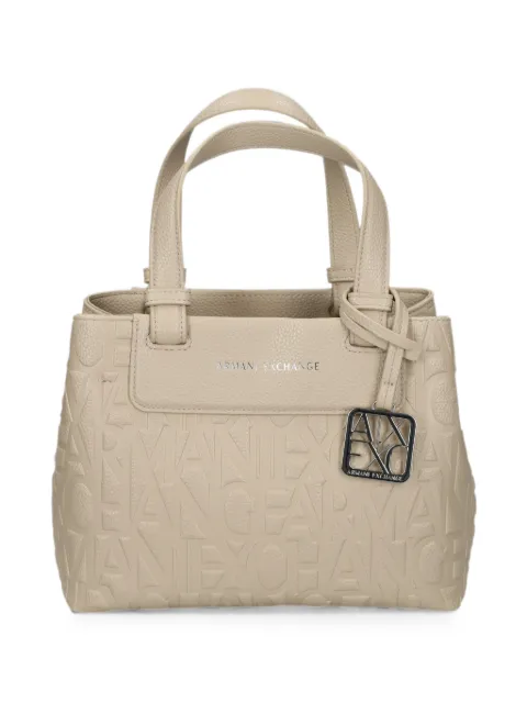 Armani Exchange logo-embossed tote bag Neutrals XW001576AF15774