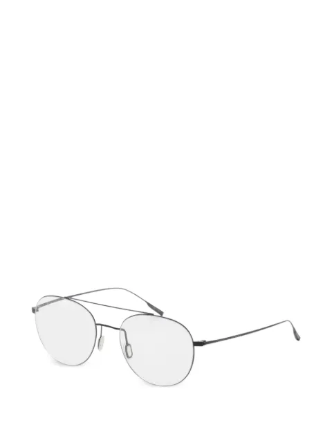 Porsche Design double-bridge round-frame glasses Grey P8395