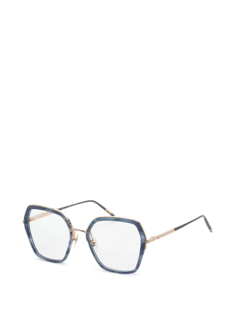 Chopard geometric-frame glasses Blue VCHG28M53300B