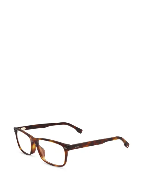 BOSS tortoiseshell-effect rectangle-frame glasses Brown BOSS1478F