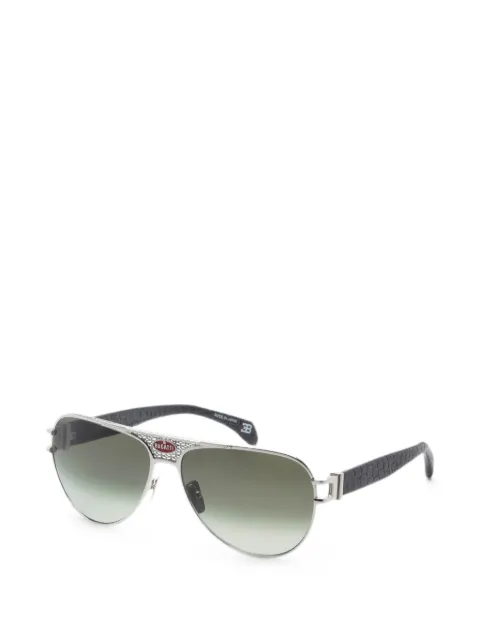 Bugatti sterling-silver pilot sunglasses Silver 11
