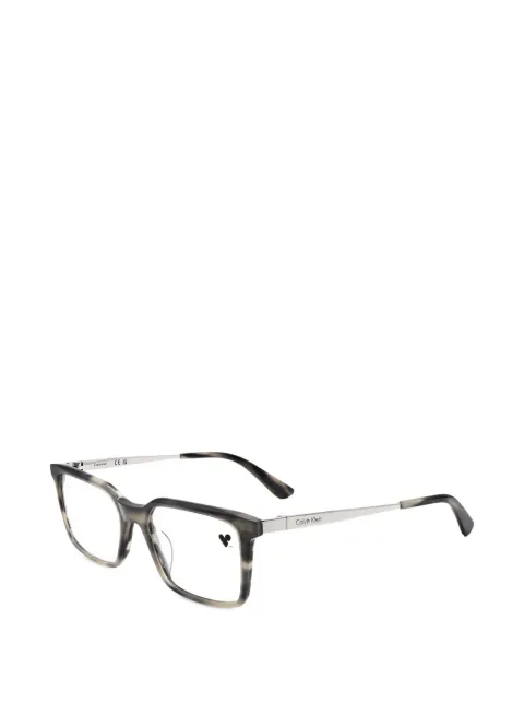 Calvin Klein tortoiseshell-effect rectangle-frame glasses Grey CK22510