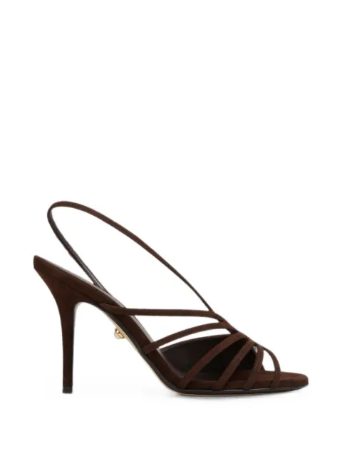 Alevì Star strappy slingback pumps Brown L27WC002R0879452STARLTR95NOAHSUEDE