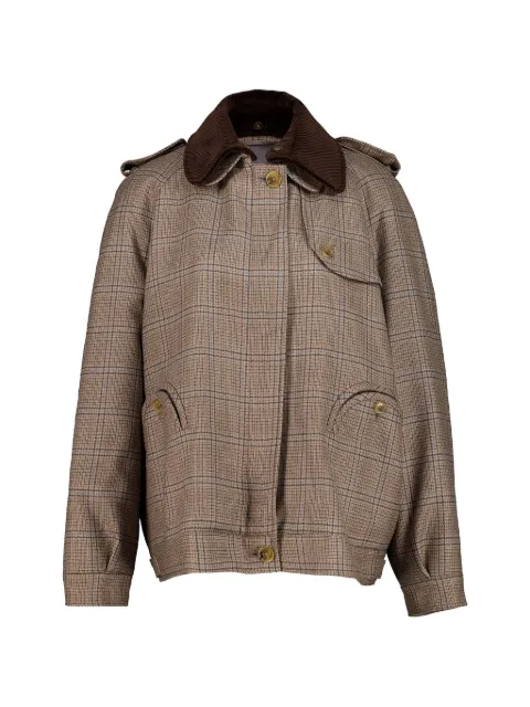 Blazé Milano Saona Chausie check-pattern jacket Neutrals JKSTC01IOSAO