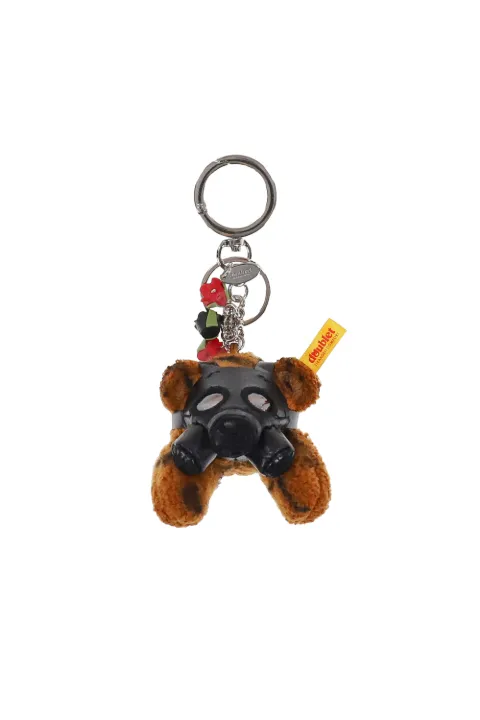 Doublet gas-mask teddy-bear keyring Brown 26AW78AC51SIL