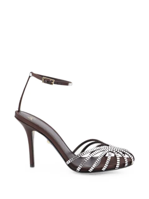 Alevì Penelope crystal-embellished sandals Brown L26SC011R0222X09DARKBROWN