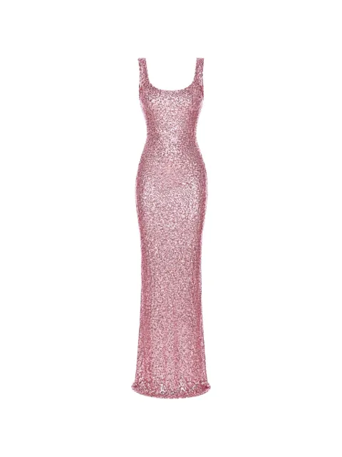 ROSERRY sequin-embellished scoop-neck dress Pink KENDALSEQUINED