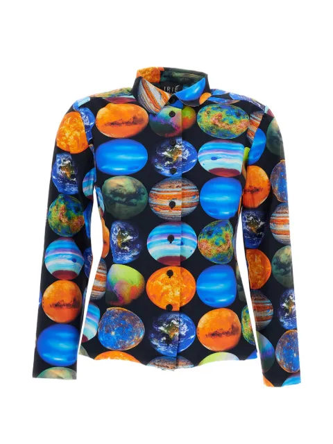 Irie' planet-print long-sleeve shirt Blue 82WFGC131