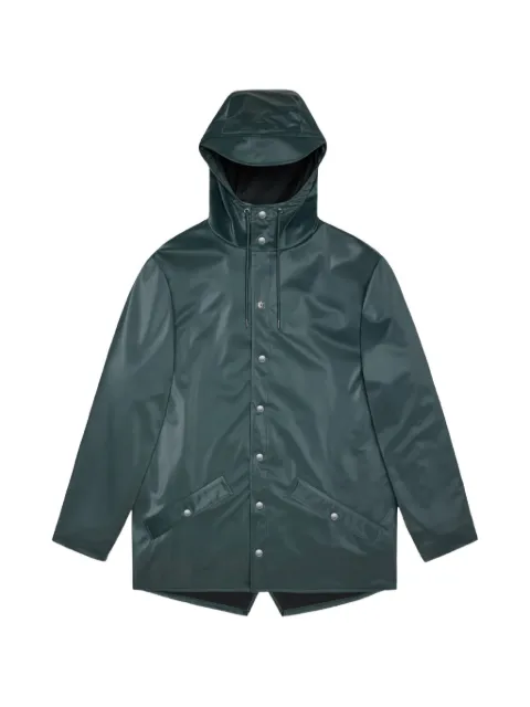 Rains hooded press-stud jacket Green 12010