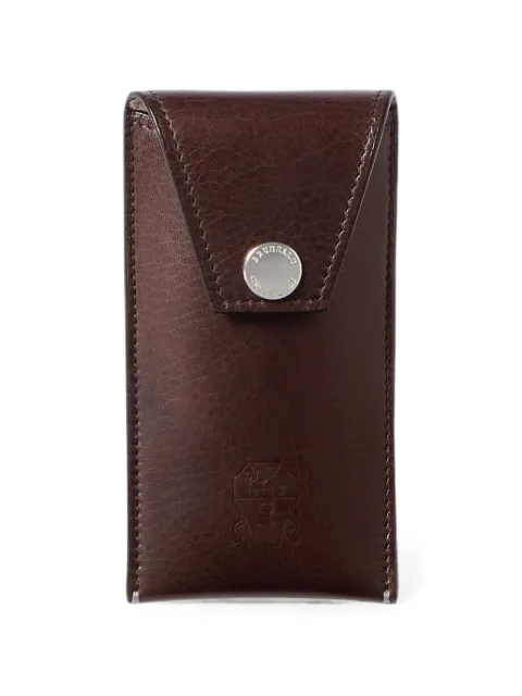 Brunello Cucinelli grained leather watch holder Brown MWVEBU447C7233