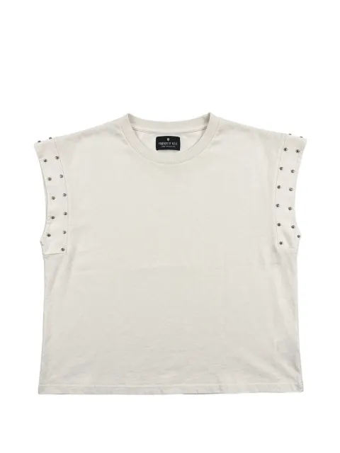 Htc Los Angeles studded sleeveless T-shirt Neutrals 26WHTTS009