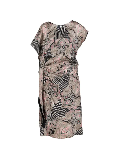 Etro Vintage paisley-print draped mini dress Black CVM266156