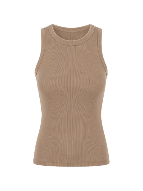 HANDVAERK ribbed tank top Brown HVWJ008
