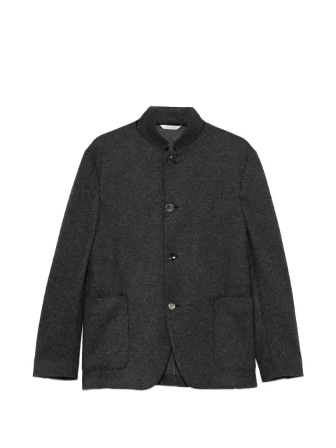 Agnona button-up mandarin-collar blazer Grey TX10U1YYD708