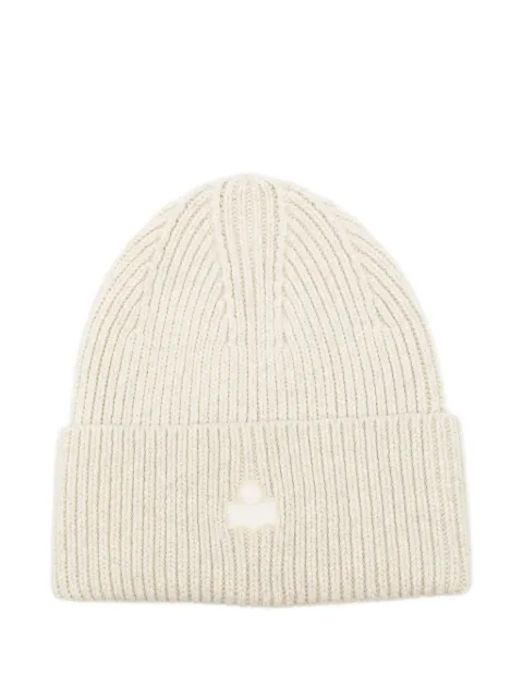 MARANT ribbed-knit beanie hat Grey 26ABE047MHAD3D03J