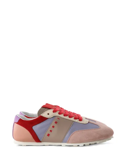 Marni logo-print panelled sneakers Pink SNZW020400P9097