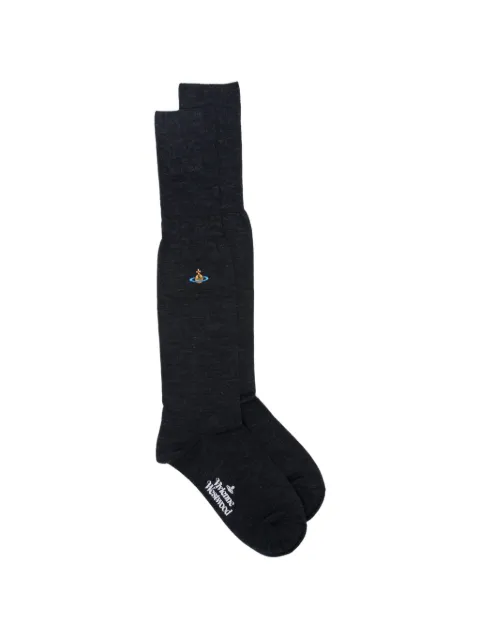 Vivienne Westwood Orb-embroidered socks Blue 81040002K0025