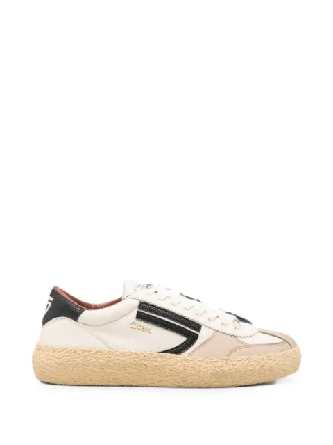 Puraai Pitch panelled crepe-sole sneakers White PU101VGRAINVEGAN