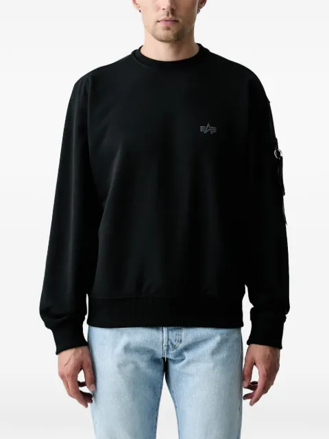 Alpha Industries logo-embroidered zip-pocket sweater Black 268303