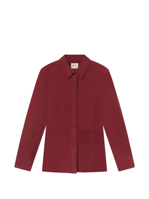 FRAME The Suede panelled shirt Red WE26LSH001