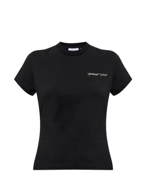 Off-White logo-embroidered T-shirt Black 2FA00560TW003