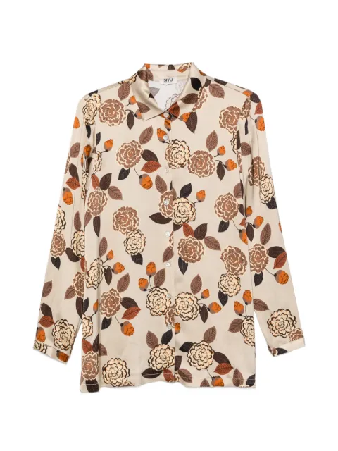 Siyu floral-print long-sleeve shirt Neutrals DALIABR127