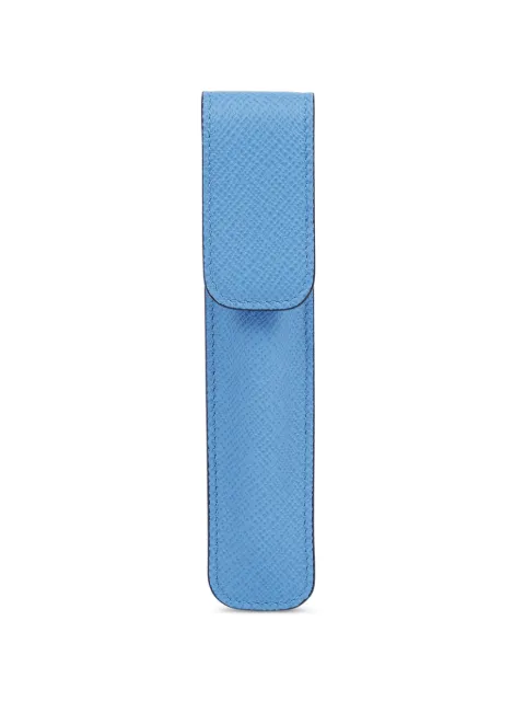 Smythson Panama pen sleeve Blue 1202103