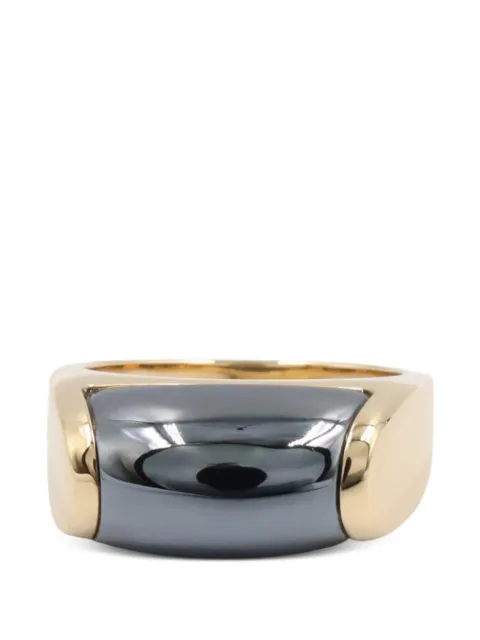 Bvlgari Pre-Owned 2010s Tronchetto hematite ring Gold 1089177