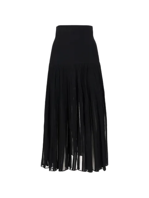 Alaïa pleated midi skirt Black AA9J2582K219D