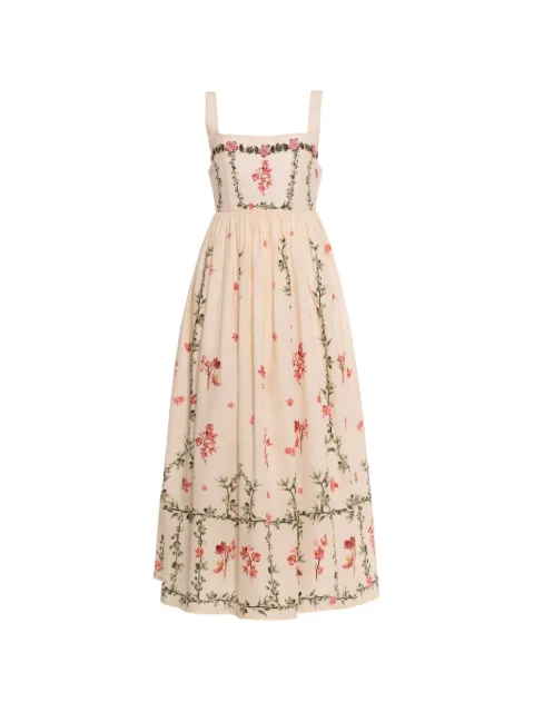 Agua By Agua Bendita Barbara Cauca embroidered A-line dress White 20858MULTICOLOR