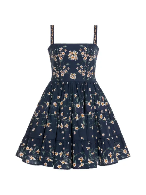 Agua By Agua Bendita Lima Promesa floral-print mini dress Blue 20900MULTICOLOR