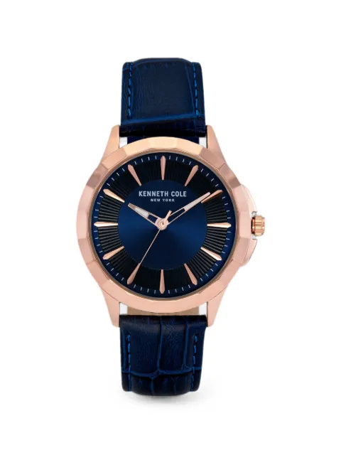 KENNETH COLE round-face 40mm watch Blue KC50879001