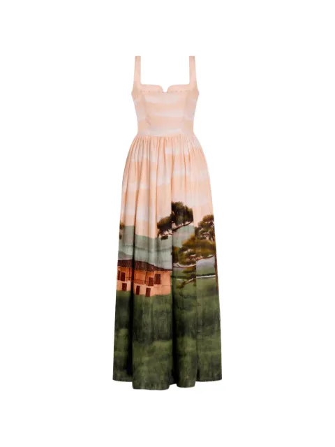 Agua By Agua Bendita Jaspe sleeveless maxi dress Orange 20872MULTICOLOR