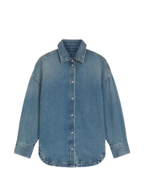 BOSS oversize-fit shirt in rigid denim Blue 50567186