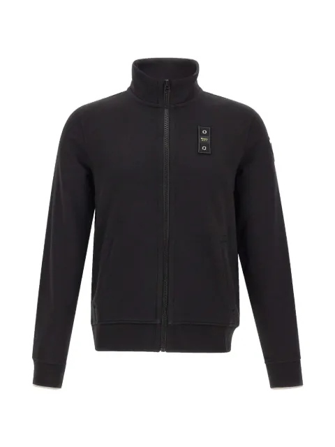 Blauer logo-patch zip-up sweater Black 26SBLUF01239