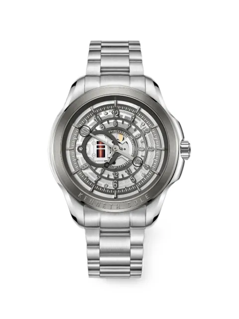 KENNETH COLE skeleton 44mm watch Silver KCWGG2218003