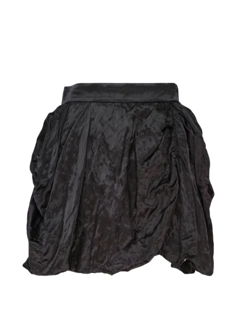 Renli Su gathered bubble-hem mini skirt Black RS0701E3100905