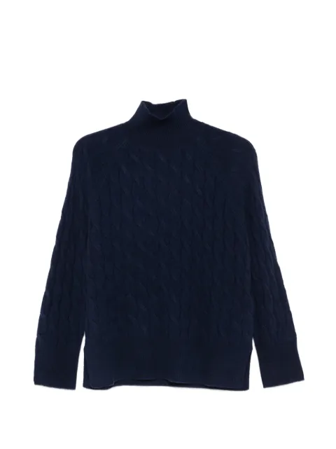 Marella cable-knit mock-neck sweater Blue 2623366244200MLSGATTONI008