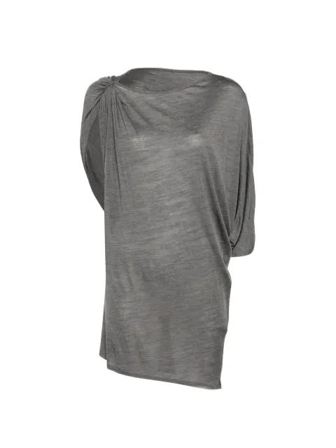 LESS asymmetric draped T-shirt Grey 2Q7113790