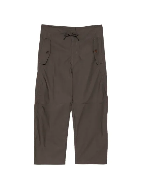 LESS cotton barrel-leg pants Brown 2Q7E12960
