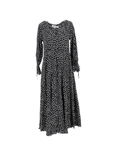 Diane Von Furstenberg Vintage Imogen floral-print maxi dress Black TONPUDECL472451W