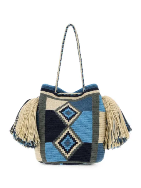 JW Anderson La Mochica Wayuu bucket bag Blue HB0784FA0506