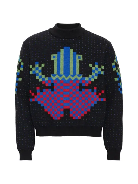 Henrik Vibskov cross-stitch sweater Black AW26STUDM708