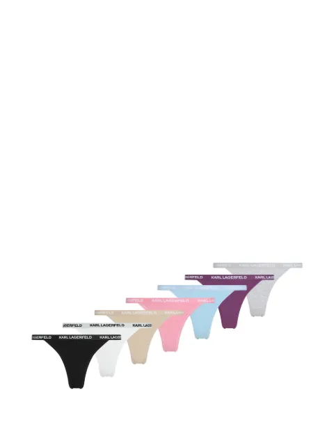 Karl Lagerfeld logo-waistband thongs (pack of seven) Pink B1W47017B47