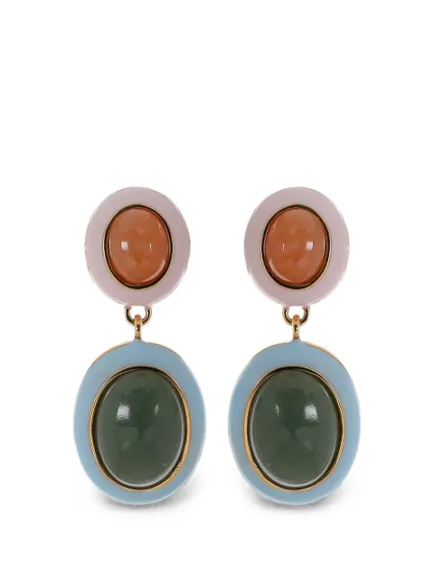 Lizzie Fortunato Aventurine Papaya earrings Gold SS24E018