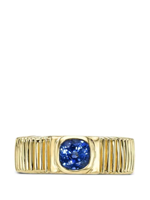 Retrouvaí pleated-design sapphire ring Gold RI015BS131