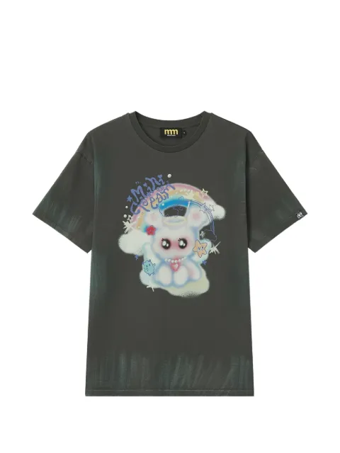 Mini Cream graphic-print T-shirt Grey 6UM663A