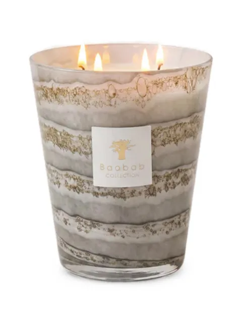 Baobab Collection Atacama patterned scented candle (16cm) Grey MAX16SAT