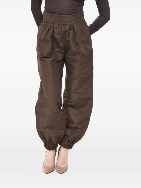 SUPER BLOND silk organza balloon trousers Brown TROUSEREMARRONE